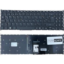 Notespare Acer ile Uyumlu Aspire 3 A315-23-R4KB NX.HVTEY.001 Işıklı Klavye Siyah Tr