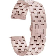 Megafox Teknoloji Huawei Gt Runner Uyumlu Kordon Paslanmaz Metal Geçmeli Kayış, Rose Gold