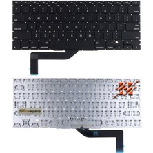 Notespare Macbook ile Uyumlu Pro 15" A1398 MGXG2LL/A Notebook Klavye Siyah Tr Küçük Enter Versiyon