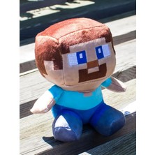 Ithal Kumaş Minecraft Anime Stil Steve 2 Karakter Figür Peluş Oyuncak Uyku & Oyun Arkadaşı 25 Cm.