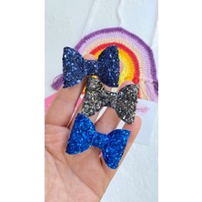 Toka Perisi Glittery 3’lü Fiyonk Klipsli Toka