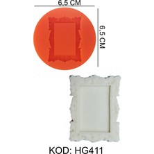 Depposite Kare Çerçeve Figürlü Gıda Silikon Kalıbı
