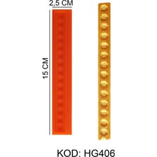 Depposite Yan Dekor Şerit Figürlü Gıda Silikon Kalıbı