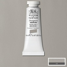 Winsor & Newton Designer's Gouache 14 ml Neutral Grey 436 S 1