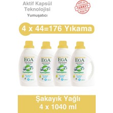 Ega Aktif Kapsül Teknolojili Şakayık Çamaşır Yumuşatıcısı 4 x 1040 ml