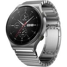 Megafox Teknoloji Samsung Galaxy Watch Uyumlu Kordon Paslanmaz Çelik Klipsli Kayış, Gümüş