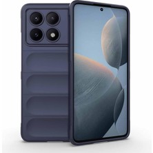 M.tk moveteck Xiaomi Poco X6 Pro Kılıf Mat Hisli Dalgalı Elde Kaymaz Yumuşak Kadife Silikon Kamera Korumalı Oyuklu