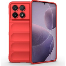 M.tk moveteck Xiaomi Poco X6 Pro Kılıf Mat Hisli Dalgalı Elde Kaymaz Yumuşak Kadife Silikon Kamera Korumalı Oyuklu