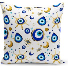 Nazar Serisi Çift Tarafı Dijital Baskılı Kırlent Kılıfı (Evil Eye Cushion Cover)