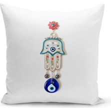 Bertille Home Nazar Serisi Çift Tarafı Dijital Baskılı Kırlent Kılıfı (Evil Eye Cushion Cover)