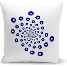 Bertille Home Nazar Serisi Çift Tarafı Dijital Baskılı Kırlent Kılıfı (Evil Eye Cushion Cover)