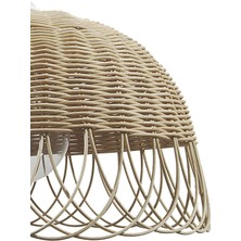 Turkish Belkıs Rattan, Bambu, Hasır Sarkıt Avize Doğal Bambu Çap 30 cm