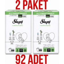 Sleepy Sleepynatural 2li Fırsat Paketi 6 Numara Xl Bebek Bezi 46X2 Toplam 92 Adet