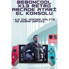 Beboncool X13 Black Hawk 5.1inç Hd Ekran 3000+ Oyunlu Retro Arcade El Konsolu Atari