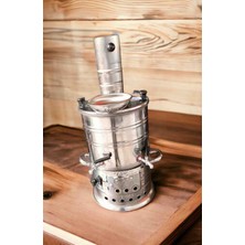 Manavgat Soba Çift Musluklu Odunlu Semaver 3.5 Litre +1 Bağ Çıra