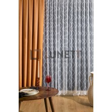 Lunett Home Kullanıma Hazır Hardal Rengi Sık Pile 1x3 Dikim Fon Perde Tek Kanat 9202