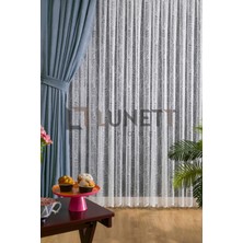 Lunett Home Kullanıma Hazır Indigo Rengi Sık Pile 1x3 Dikim Fon Perde Tek Kanat 9197