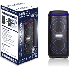 Hepu Hp 964 Taşınabilir Şarjlı 6.5 Inc *2 Rms 40 W Bluetooth Parti Hoparlörü