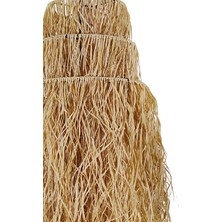 Turkish Belkıs Rattan Bambu, Hasır Sarkıt Avize Çap: 30 cm Yükseklik: 65 cm