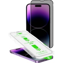 Alponso Apple iPhone 15 Pro Uyumlu Uygulama Aparatlı Kırılmaz Platinum Şeffaf Ekran
