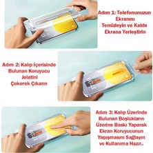 Alponso Apple iPhone 15 Pro Uyumlu Uygulama Aparatlı Kırılmaz Platinum Şeffaf Ekran