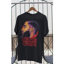 Fuddy Moda Unisex Hussle Oversize Nipsey Rap Temalı T-Shirt