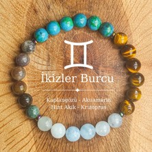 Lightcrop Ikizler Burcu Doğal Taş Bileklik