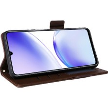 BDT Boutique Realme C53 4g Manyetik Kart Yuvaları Için Kılıf Tutucu Cüzdan Pu Deri Yan (Yurt Dışından)