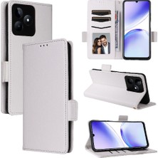 BDT Boutique Realme C53 4g Manyetik Kart Yuvaları Için Kılıf Tutucu Cüzdan Pu Deri Yan (Yurt Dışından)