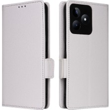 BDT Boutique Realme C53 4g Manyetik Kart Yuvaları Için Kılıf Tutucu Cüzdan Pu Deri Yan (Yurt Dışından)