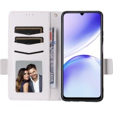 BDT Boutique Realme C53 4g Manyetik Kart Yuvaları Için Kılıf Tutucu Cüzdan Pu Deri Yan (Yurt Dışından)