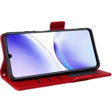 BDT Boutique Realme C53 4g Manyetik Kart Yuvaları Için Kılıf Tutucu Cüzdan Pu Deri Yan (Yurt Dışından)