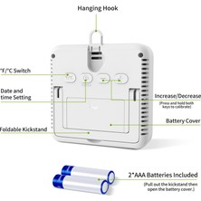 Gorgeous 2'li Paket Dijital Termometre Iç Mekan Higrometre Saat Takvimi (Yurt Dışından)