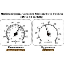 Gorgeous 3'ü 1 Arada Barometre Termometre Higrometre (Yurt Dışından)