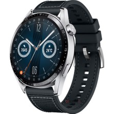 Huawei Watch Gt3 Elite-Active 46MM-GT3 Pro-Gt3 Se 22MM Uyumlu Dikiş Desenli Dokuma Silikon Kordon