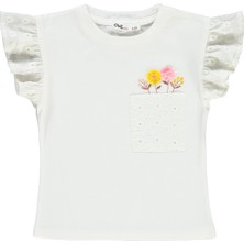 Civil Girls Kız Çocuk T-Shirt 2-5 Yaş Ekru