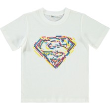 Superman Erkek Çocuk T-Shirt 10-13 Yaş Ekru