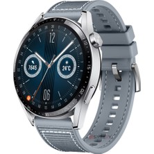 Sneezy Huawei Watch 4 46MM-WATCH 4 Pro 22MM Uyumlu Dikiş Desenli Dokuma Silikon Kordon