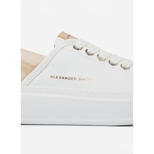 Alexander Smith Beyaz Krem Kadın Deri Sneaker ASAZWYW0487WNU