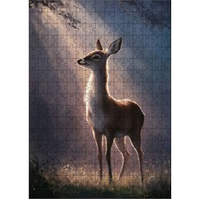 Tablomega Ahşap Mdf Puzzle Yapboz Ormanda Ceylan 255 Parça 35*50 cm