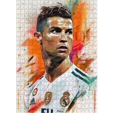 Ekart Ahşap Mdf Puzzle Yapboz Cristiano Ronaldo Futbolcu 500 Parça 50*70 cm