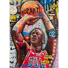 Ekart Ahşap Mdf Puzzle Yapboz Pop Art Basketbolcu 255 Parça 35*50 cm