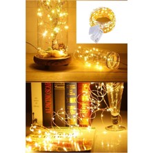 Ddpest Hn- Pil Ile Çalışan Dekoratif 10 Metre Peri LED Işık Sarı Işık Çok Amaçlı Aydınlatma Piller Dahil