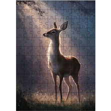 Tablomega Ahşap Mdf Puzzle Yapboz Ormanda Ceylan 120 Parça 25*35 cm