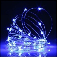 Ddpest Ds- Pil Ile Çalışan Dekoratif 10 Metre Peri LED Işık Mavi Işık Aydınlatma (Piller Dahil Değildir)