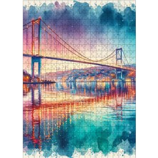 Ekart Ahşap Mdf Puzzle Yapboz Istanbul Boğaziçi Köprüsü 500 Parça 50*70 cm