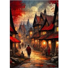 Ekart Ahşap Mdf Puzzle Yapboz Tarihi Köy 120 Parça 25*35 cm