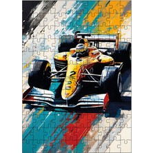 Ekart Ahşap Mdf Puzzle Yapboz Retro Formula 1 120 Parça 25*35 cm