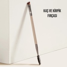 Demstar Professional Luxury Duo Eyebrow Brush Çift Taraflı Eyeliner Kaş ve Kirpik Fırçası No:39