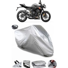 CoverPlus Triumph Street Triple Rs  Arka Çanta Uyumlu Su Geçirmez Motosiklet Brandası